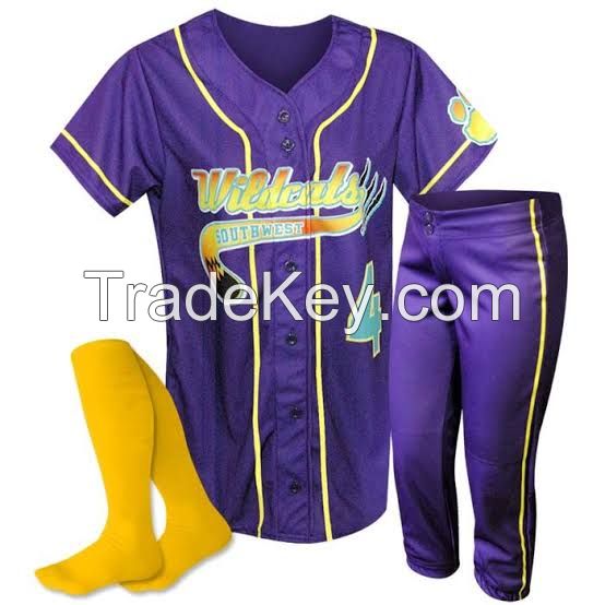 Woman baseball uniform