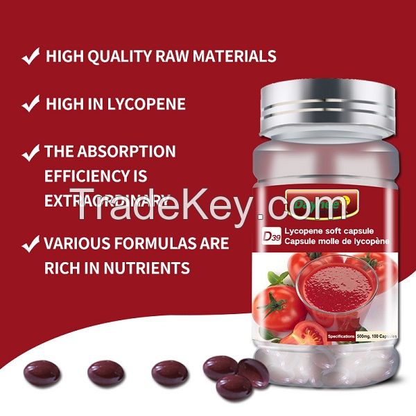 Daynee brand Lycopene Vegetarian Capsules Natural pure Tomato Extract pills for Supplement Health.