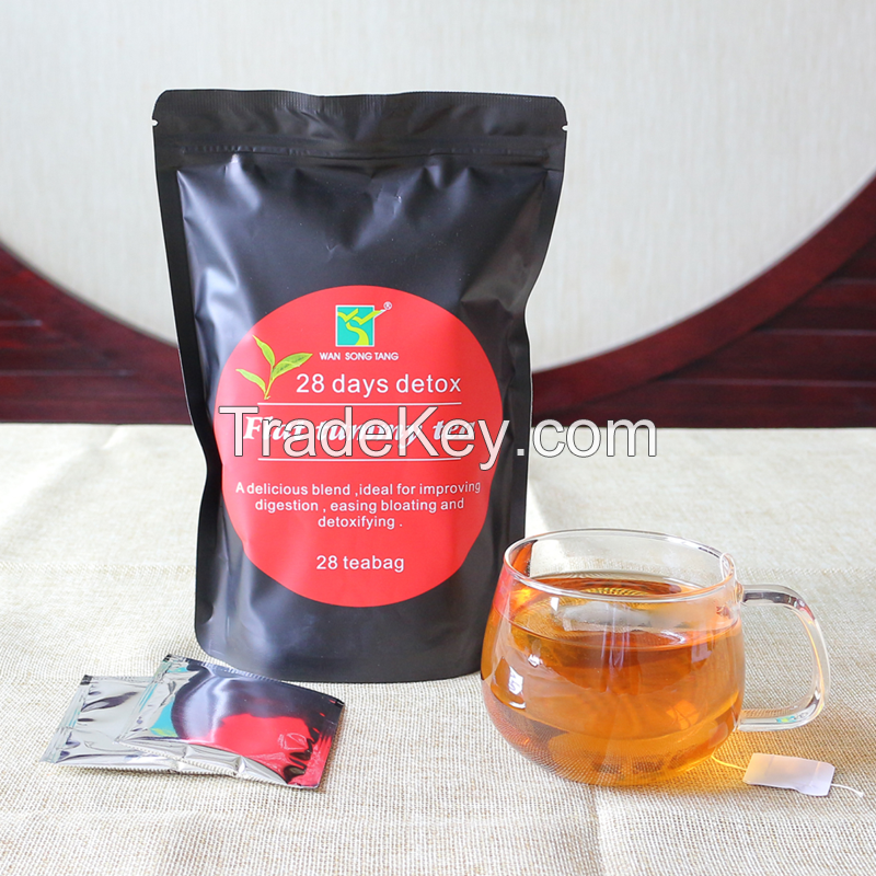 28 day Detox Flat tummy tea with moringa belly tea bag Natural the minceur ventre plat senna leaf slim tea