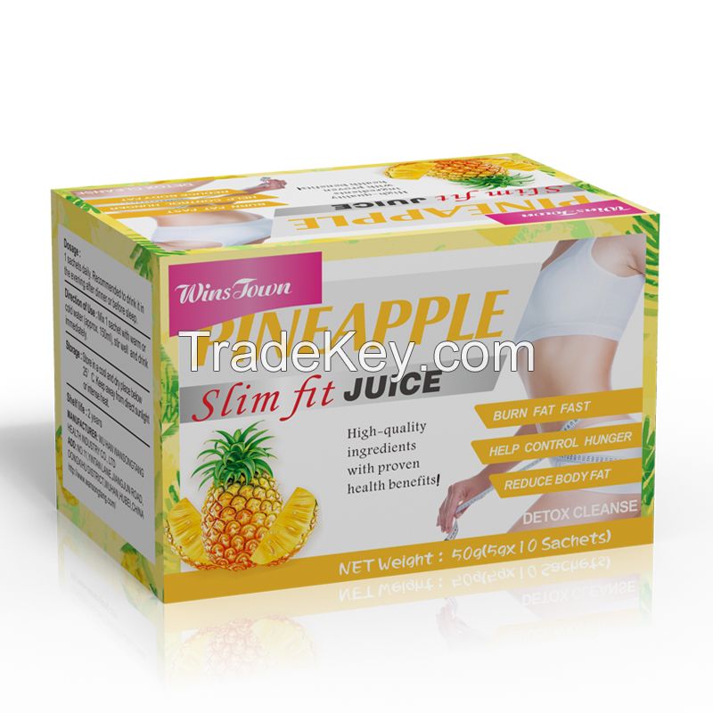 OEM Fruit juice burn fat fast help control hunger weight loss pineapple orange lemon kiwi fruits slimming juice powder