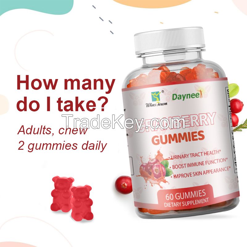 Cranberry Gummies Whole Fruit Gummy Skin Care Probiotic Supplement Delicious Detox Cranberry Gummies For Urinary