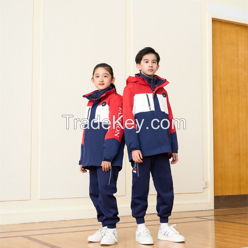 2023 new school uniform winter jacket children suit