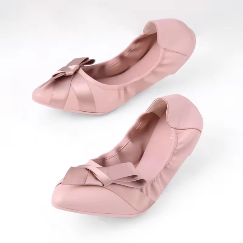 Stain Round Toe Casual For After Party Foldable Rollasole Shoes Women Ballet Flats