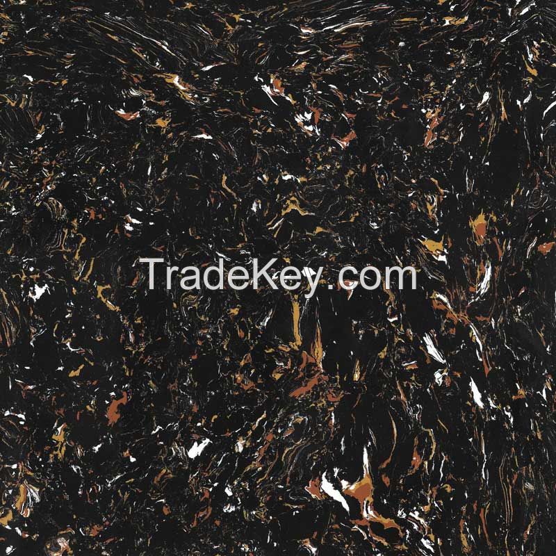 Black Artificial Marble With Pattern