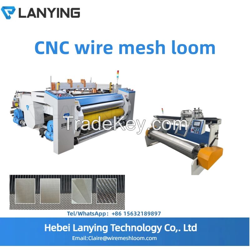 Stainless steel wire mesh loom weaving machine