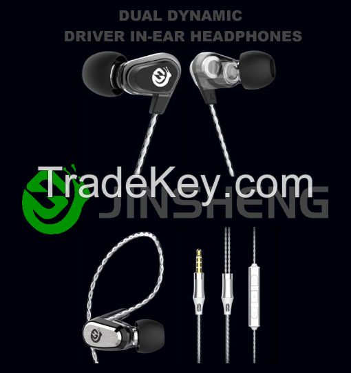 NV-H01 Dual Dynamic Drivers Earphones