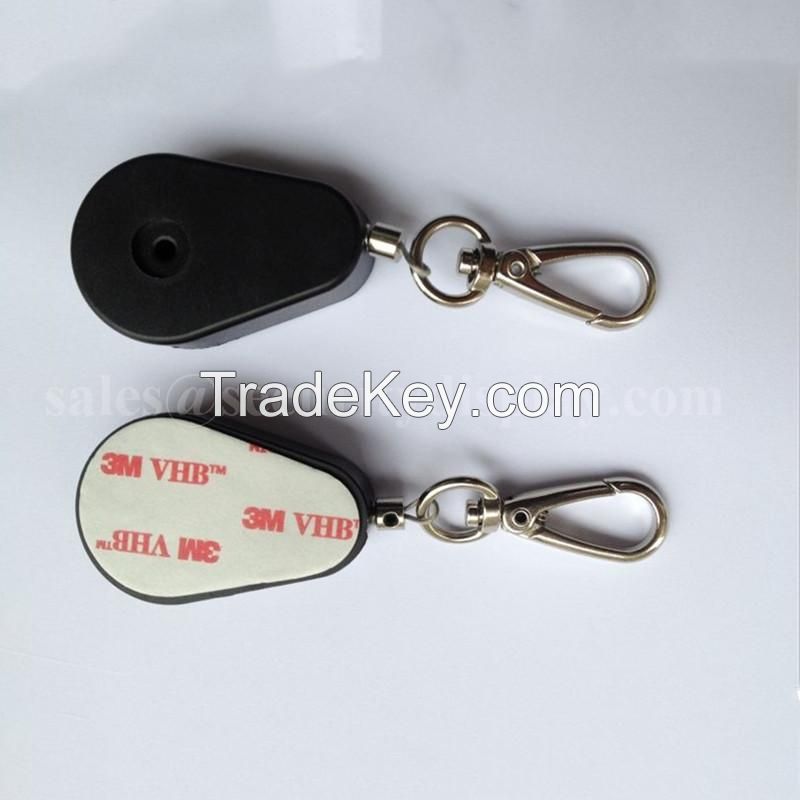 Tear Shape Retractable Key Tether Anti-Theft Recoiler with Key Hook End