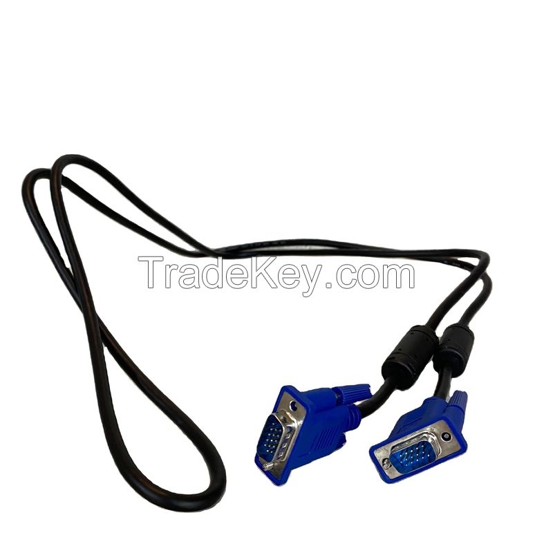 Male To Male 15 Pin VGA Audio Cable HD Computer Monitor VGA Cable