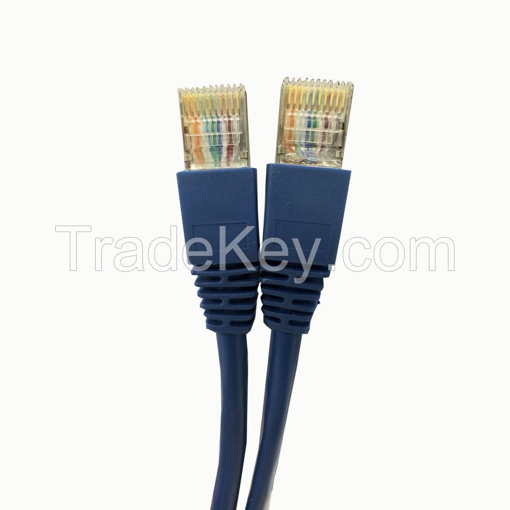 083 Network Cable 8P/8C, G/F x 2 Crystal Head 510mm Color Violet Wire Harness Connectors 8 Pins