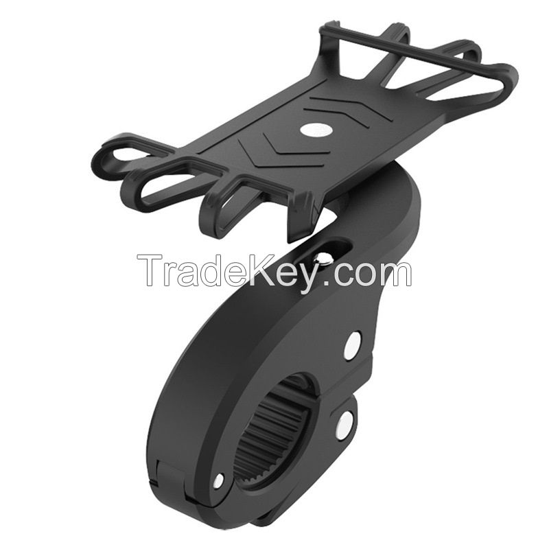 Universal Silicone Adjustable Bicycle Bike Motorcycle 360 Rotation with Handlebar Mobile Cell Phone Mount Holders for Bike