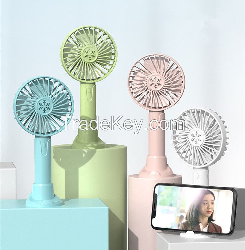 cheap price New Arrivals USB Rechargeable Portable Pocket Table Fan With Phone Holder For Outdoor Mini Fan Hand Held Handheld Fan