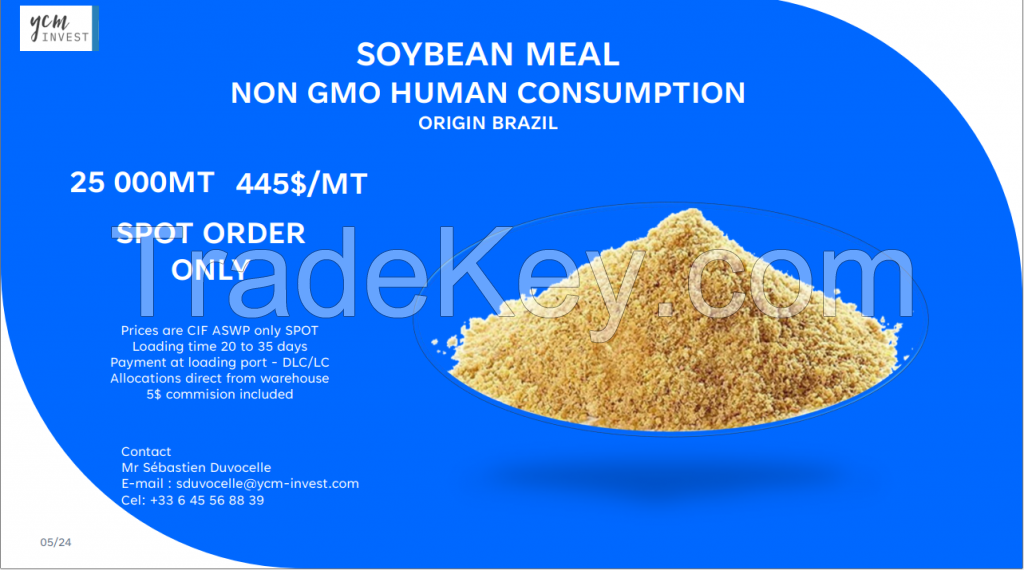 SOYBEAN MEAL NON GMO HUMAN CONSUMPTION