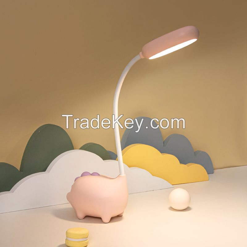 Angle Adjustable Cute Design Rechargeable Stepless Dimming Led Desk Lamp