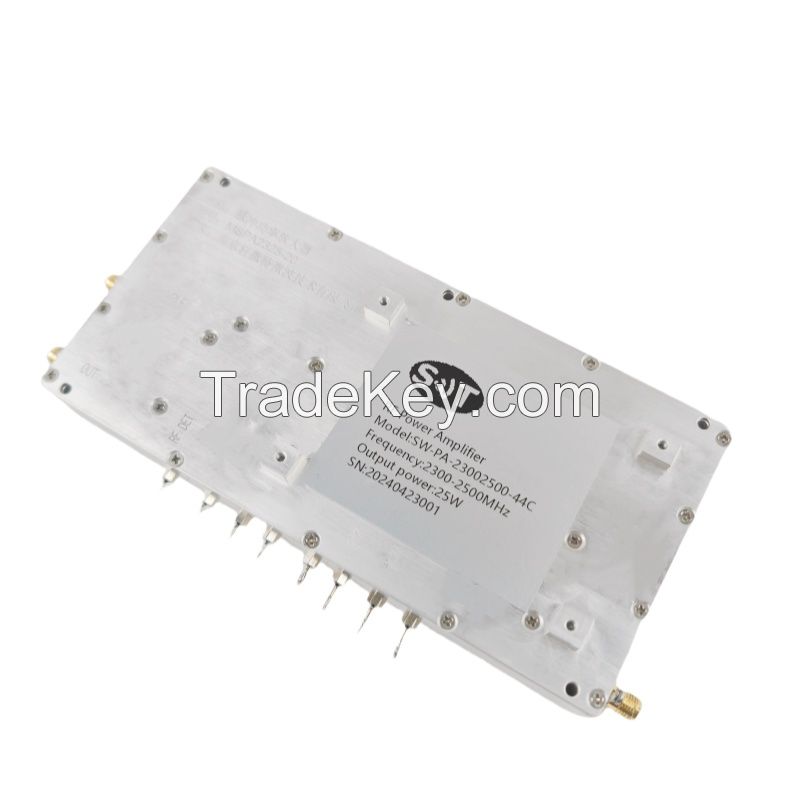 Customized S Band Solid State Amplifier 2300-2500MHz RF Power Amplifier for Military Communication