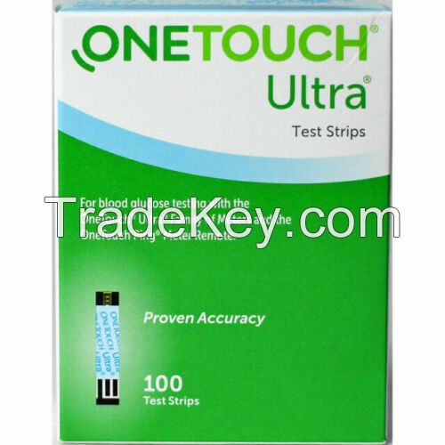 One Touch Ultra Glucose Blood Test Strips 100 Count (New)