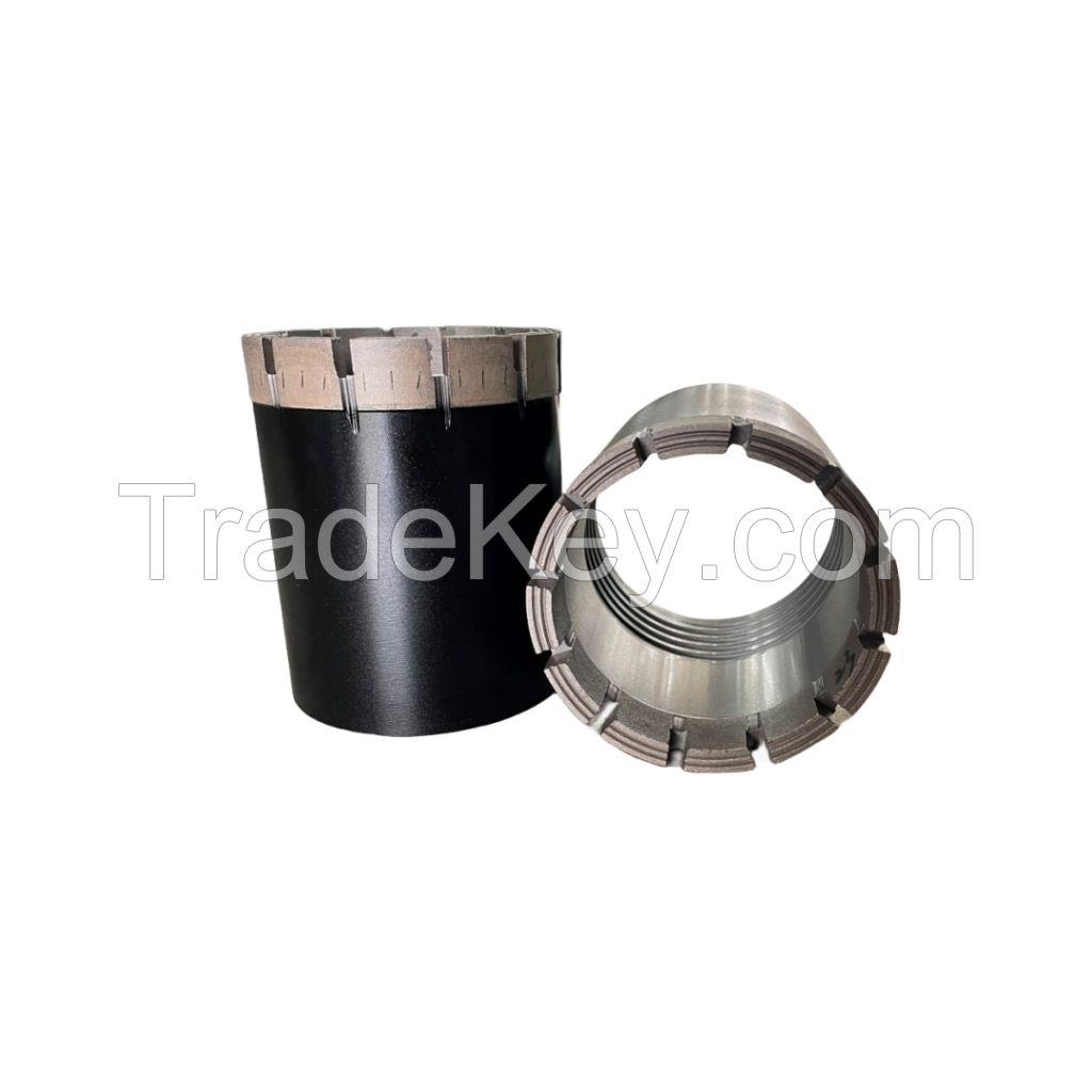 Casing shoe, rod shoe, core bits BQ NQ HQ PQ wireline core barrels, diamond drilling, hard rock coring, surface drilling tools, geological drilling, mineral exploration