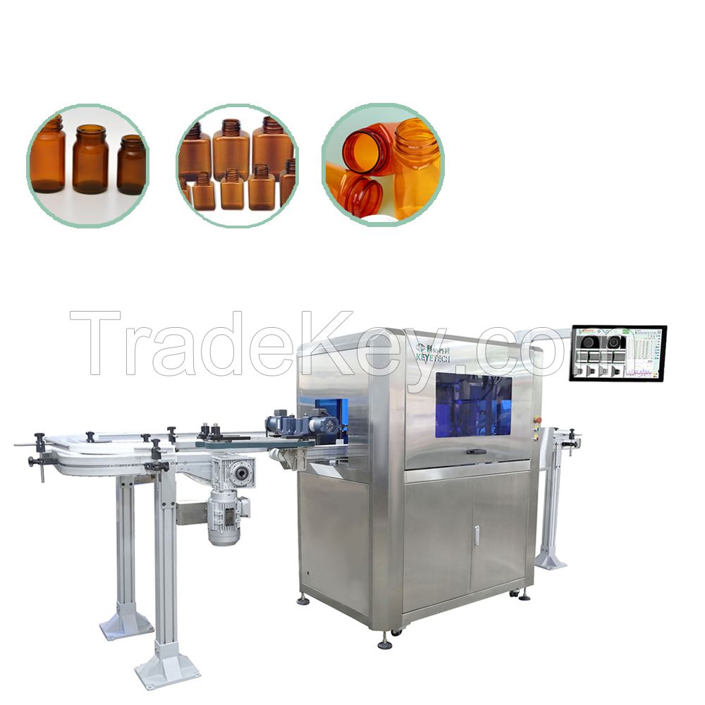 Plastic package bottles caps visual defect testing equipment