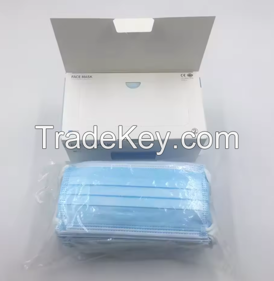 Professional Manufacturer With CE ISO Certificates 3ply Ear loop Face Mask Medical Surgical Face Mask
