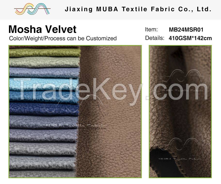 Hot selling 100% polyester printable MOSHA velvet can be used for furniture