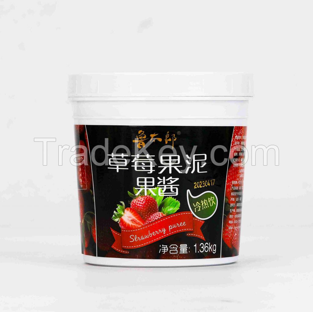 Fruit jams Strawberry fruit puree jams puree jam 1.36kg for beverages bakey