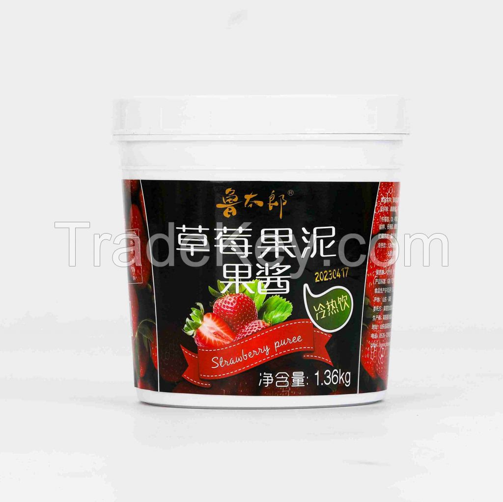 Strawberry fruit puree jams puree jam 1.36kg for bakey beverages