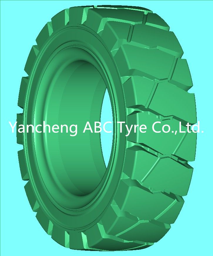 XZ02 green, solid tire/tyre forklift tire, industrial tire/tyre, pneumatic solid tire