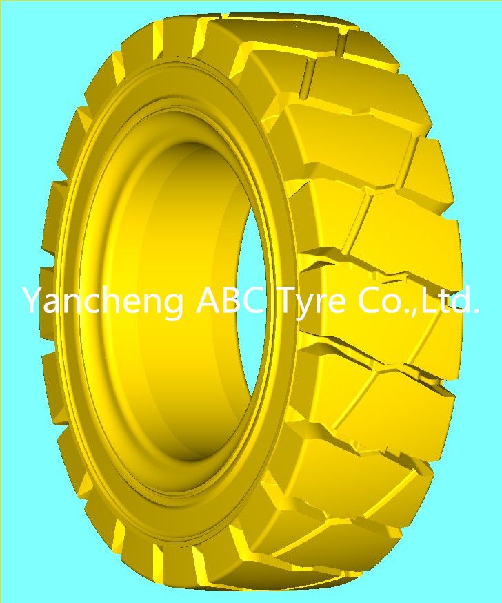 XZ02 yellow, solid tire/tyre forklift tire, industrial tire/tyre, pneumatic solid tire