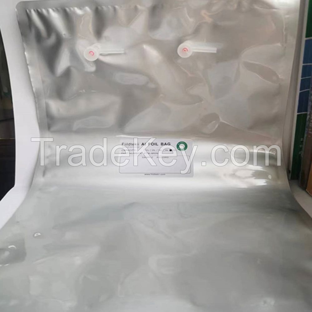 10L Aluminum Foil Sample Bag for Vapor, Air and Gas Analysis, Al Foil Composite Film with Dual Polypropylene Fiiting Valves