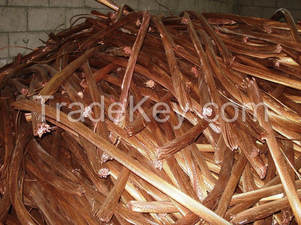 copper cathodes and copper scrap ready for export