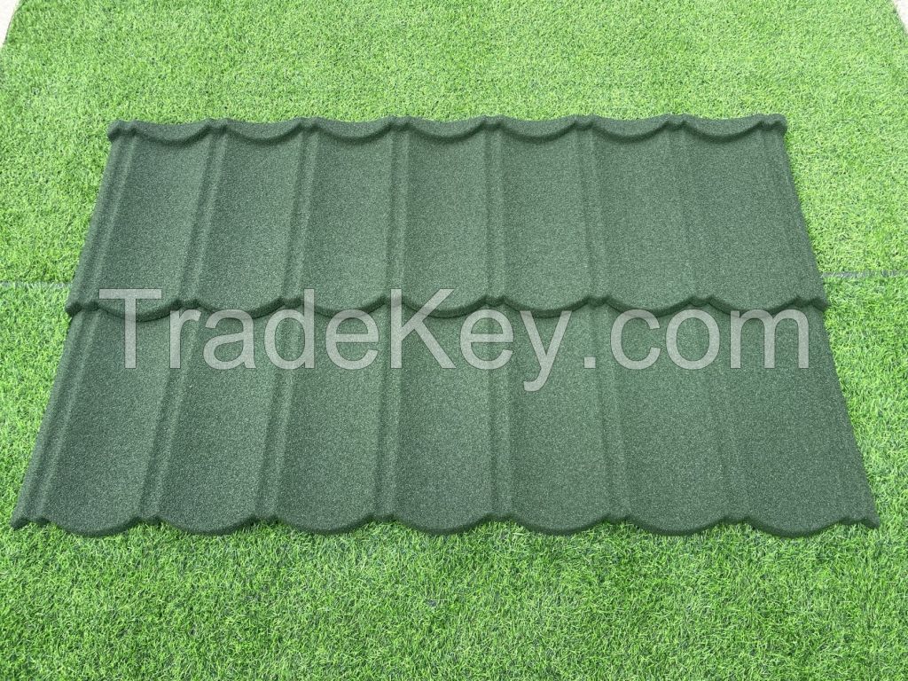 stone coated metal roofing sheet in 0.18mm-0.55mm with 50 year warranty for sale