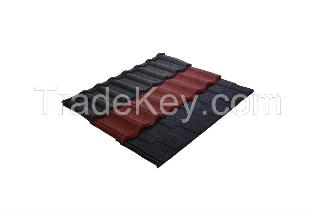 stone chip coated metal roofing tiles