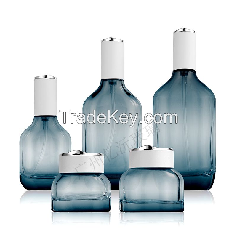 Cosmetic glass set bottle toner lotion bottle facial mask cream bottle essence bottle