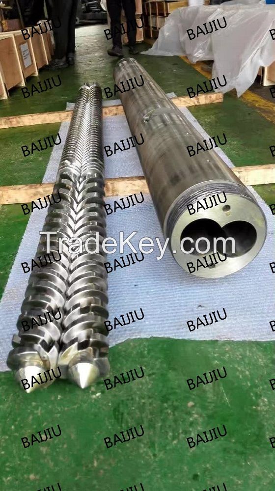 High wear-resistant SKD insert annular groove parallel twin screw barrel for PVC pipe products