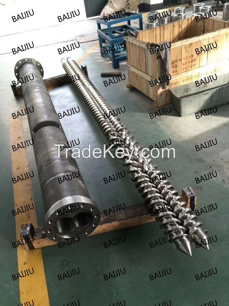 The parallel twin screw barrel for PVC wood-plastic door panels