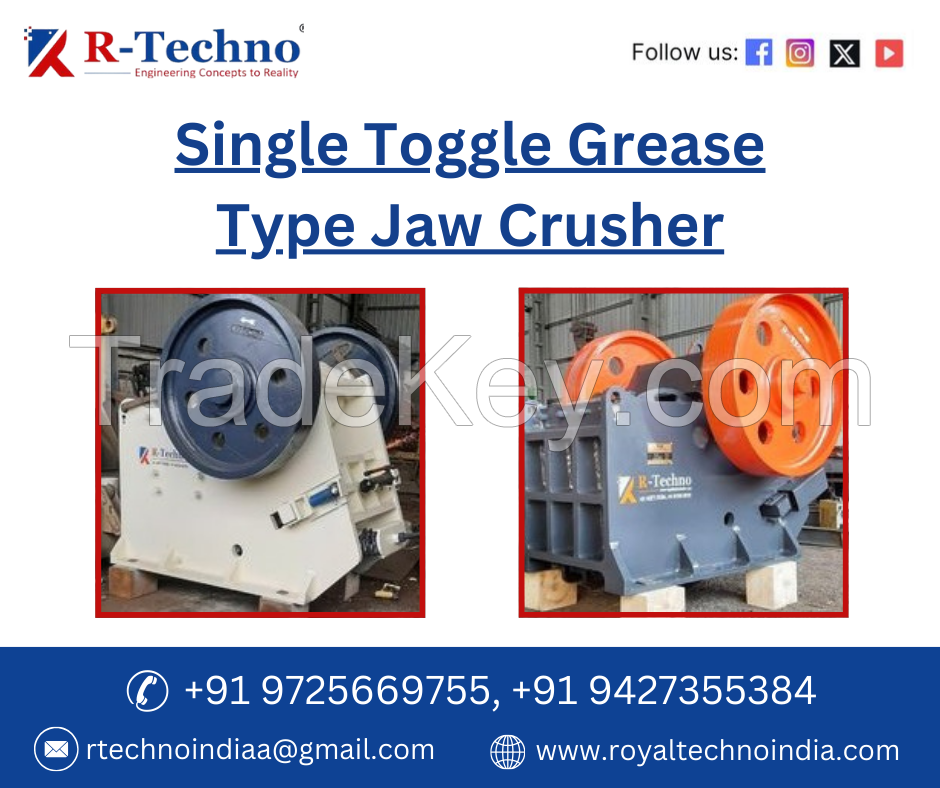 Single Toggle Grease Type Jaw Crusher Manufacturer