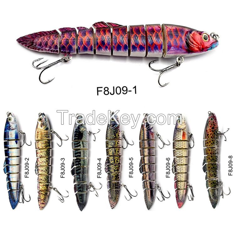 8 section fishing lure Multi Jointed Lifelike Swimbait Lifelike Hard Bait 3D Fish Tuna Tackle