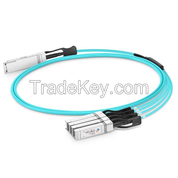 QSFP-4SFP10G--xx Compatible 40G QSFP+ to 4 x 10G SFP+ Active Optical Breakout Cable 1m (3ft) 2m (7ft) 3m (10ft) 5m (16ft) 7m (23ft) 10m (33ft) 15m (49ft) 20m (66ft) 25m (82ft) 30m (98ft)