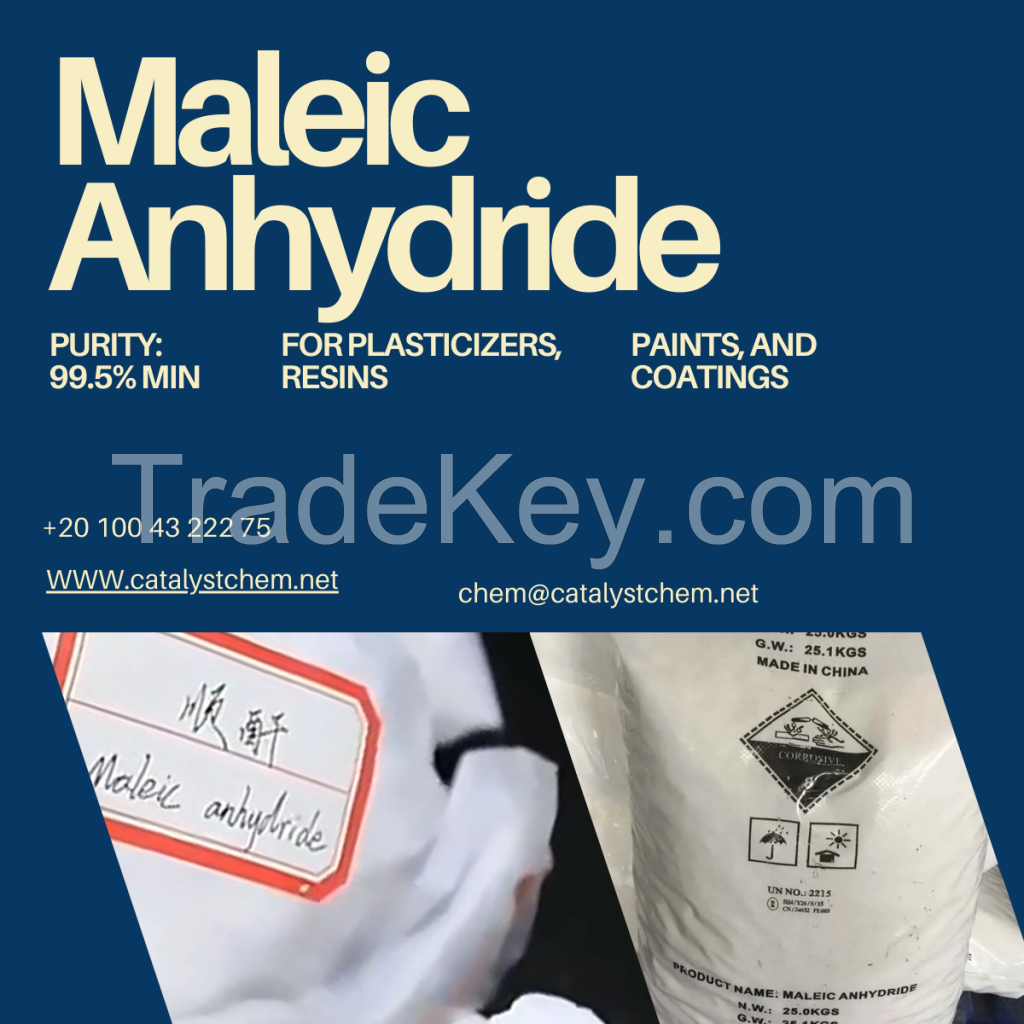 MA Maleic Anhydride with CAS NO. 108-31-6 Plasticizer and Adsorbent Variety Good Price Auxiliary Agent