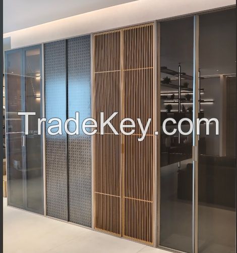 .We provide Aluminum profile for wardrobe, we also provide Aluminum-Glass door or Aluminum frame without glass, aluminum structure, aluminum sideboard and shelf  for making wardrobe