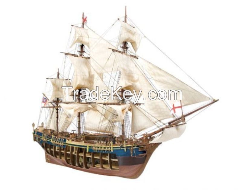 Shop HMS Bounty Cutaway Hull Large Wooden Ship Model