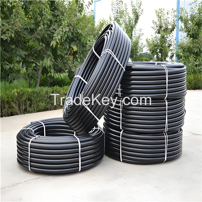 Plastic Lightweight PE HDPE White Water Hose Pipe Roll 2inch Irrigation Tubing