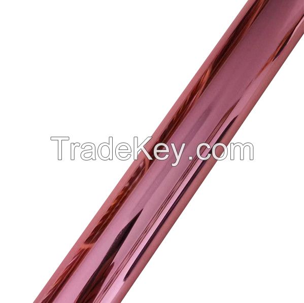Customized Size Wholesale Preppy Pink Color Paper Plastic  Hot Stamping Foil