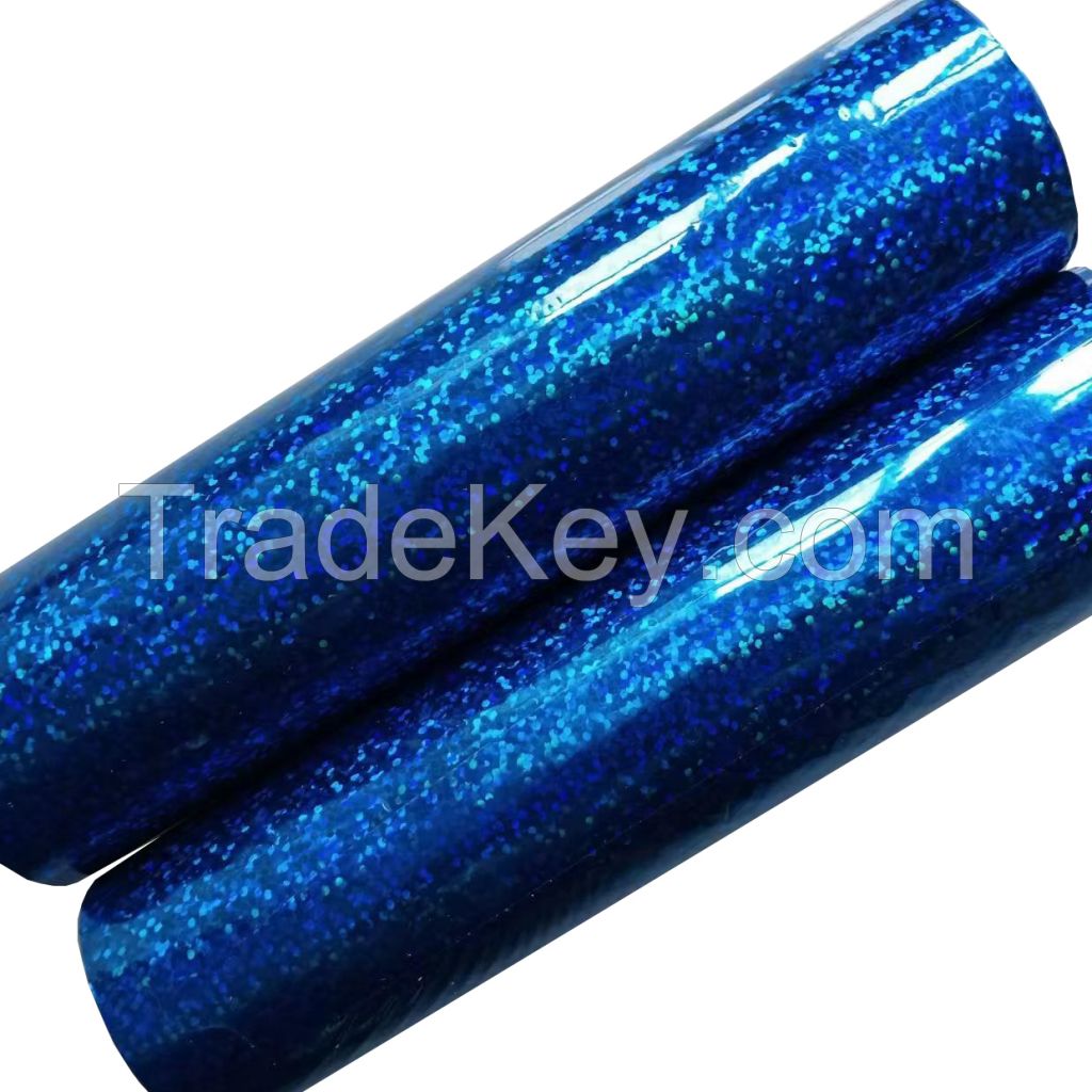 Excellent Adhesion Blue Dots Seamless Holographic Laser Hot Stamping Foil