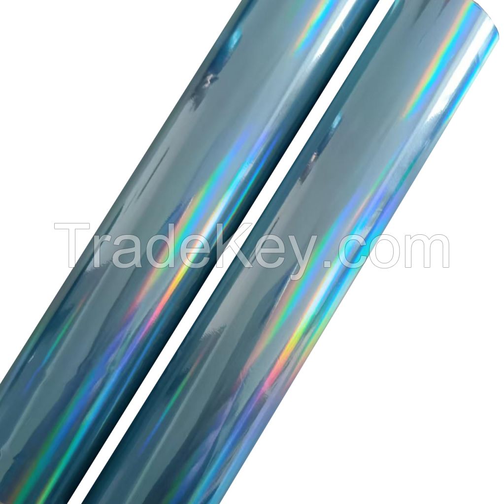 Excellent Adhesion Rub Abrasion Resistance Light Blue Rainbow Hot Stamping Foil