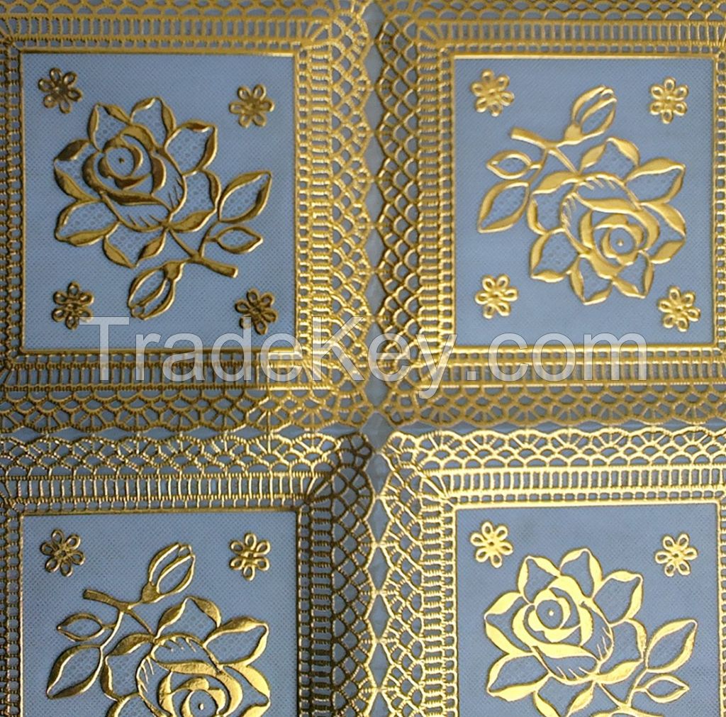 New Arrival Latest Design Excellent Adhesion PVC Table Cloth Hot Stamping Foil