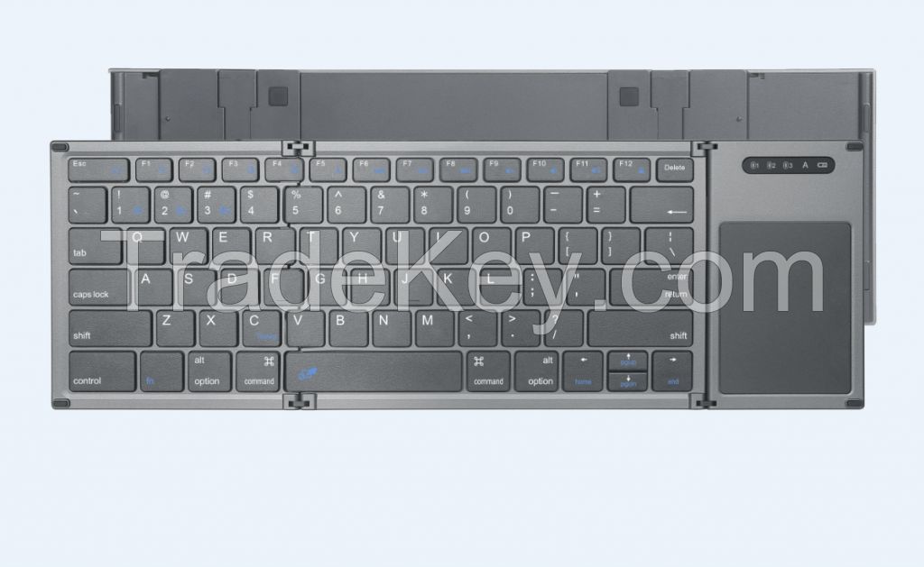 Factory directly wholesale full size folding keyboards for laptop tablet mobile keyboard with big touchpad