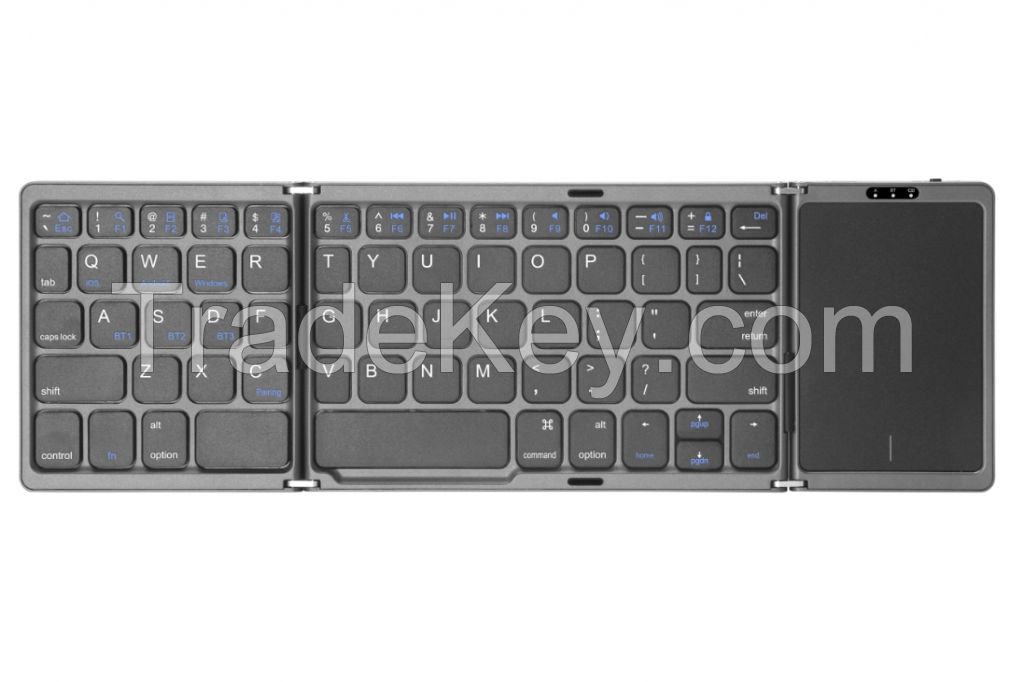 Factory directly wholesale full size folding keyboards for laptop tablet mobile keyboard with big touchpad