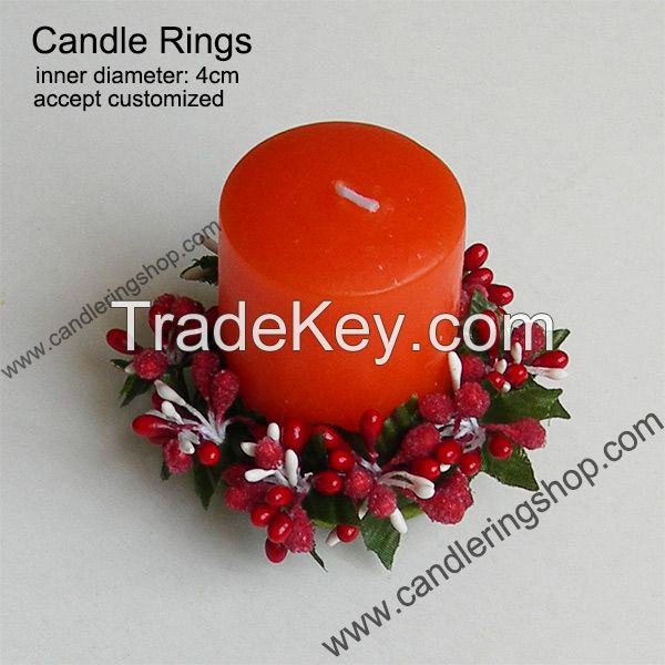 Supply Berry Candle Rings Christmas wreath candle rings