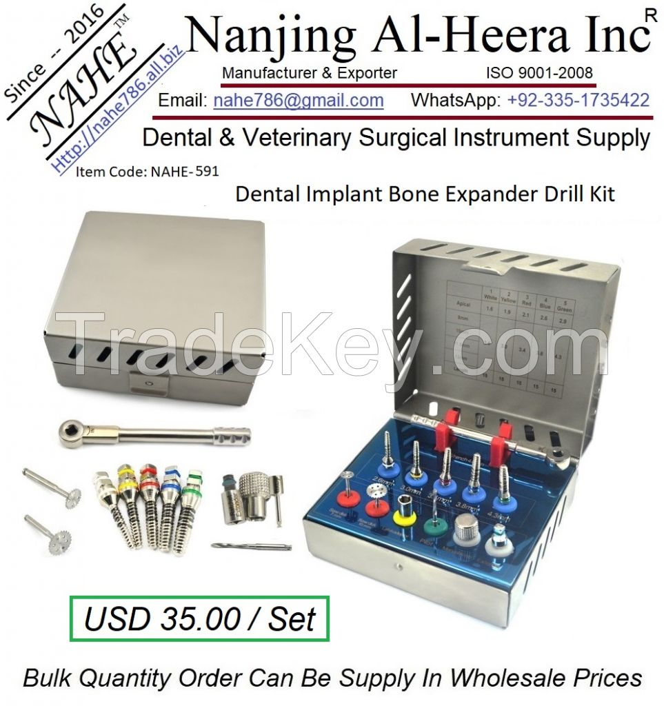 Dental Bone Expander Implant Drill Kit, Dental Surgical Instruments