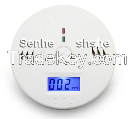 New Hot Independent co detector alarm with backup battery and LCD Display